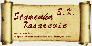 Stamenka Kašarević vizit kartica